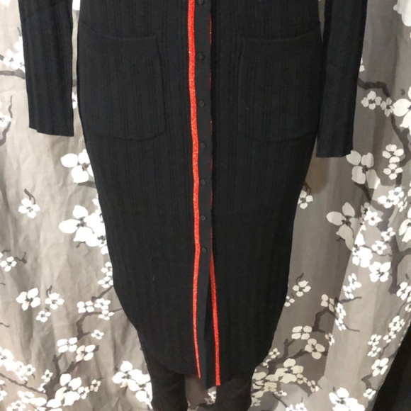 NWT JUICY COUTURE Black Duster Sweater Coat Jacket - Picture 5 of 8